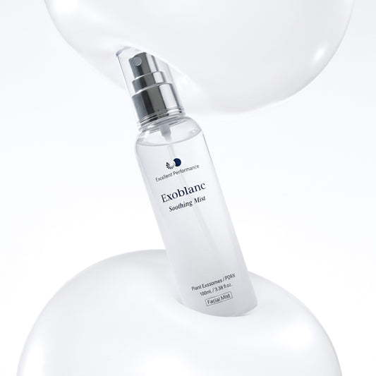 Exoblanc Soothing Mist Flasche und Verpackung