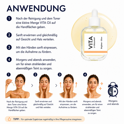 Anwendung des Exoblanc Oil VITA Schritt für Schritt