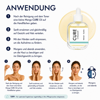 Anwendung des Exoblanc Oil CURE Schritt für Schritt
