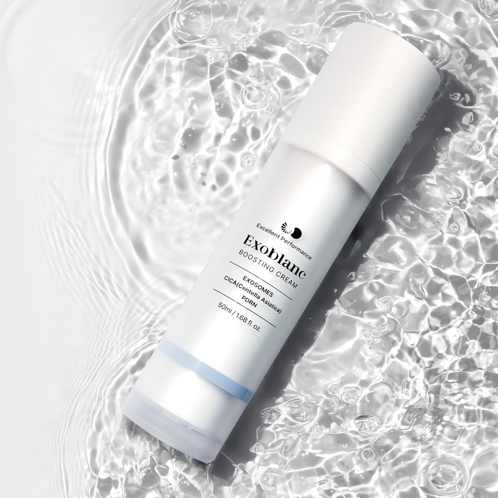 Exoblanc Boosting Cream Tiegel und Verpackung