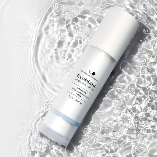 Exoblanc Boosting Cream Tiegel und Verpackung